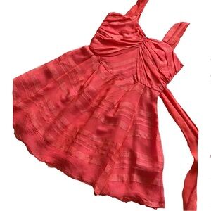 Christian Lacroix Silk Dress – Orange & Fuchsia – Luxury Designer – €1500